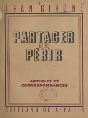 cover image of Partager ou périr